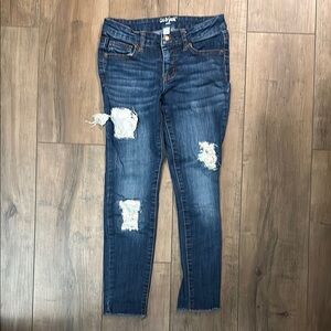 Calvin Klein Women's Blue Distressed Jeans